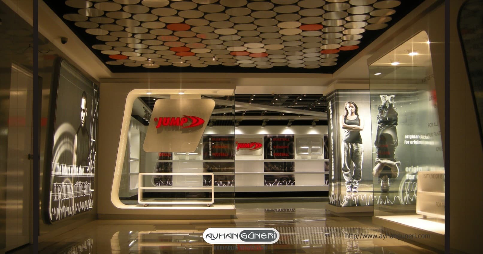 Jump Showroom, Corian vitrin kaplaması
