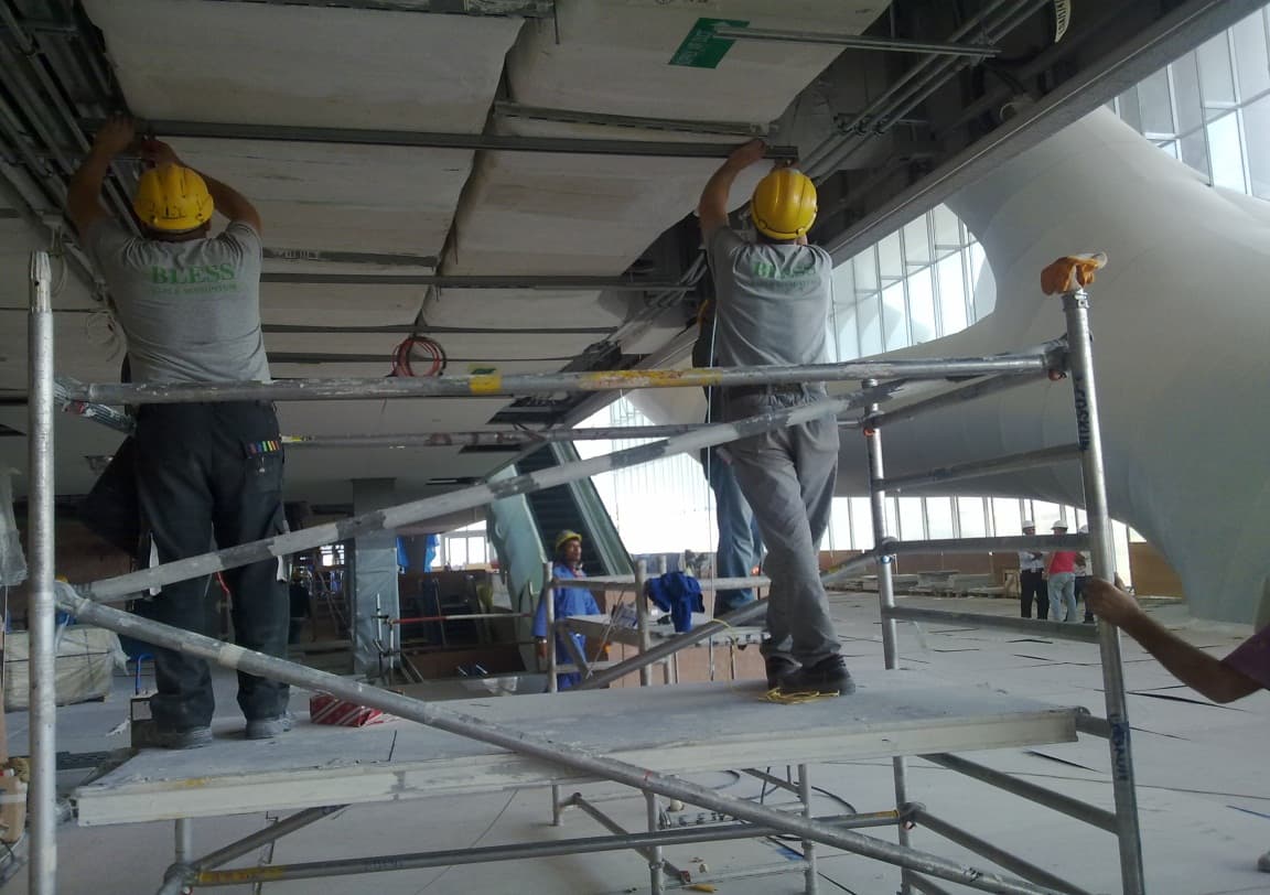 QECC Doha iç mekan, Ecophon tavan sistemi