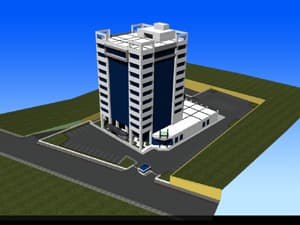 Tasarım önerisi, gece görünümü (3D)
