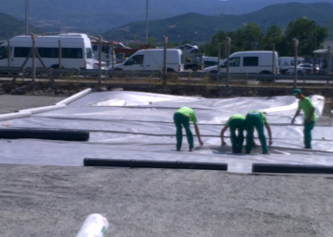 Geotekstil serimi detayı